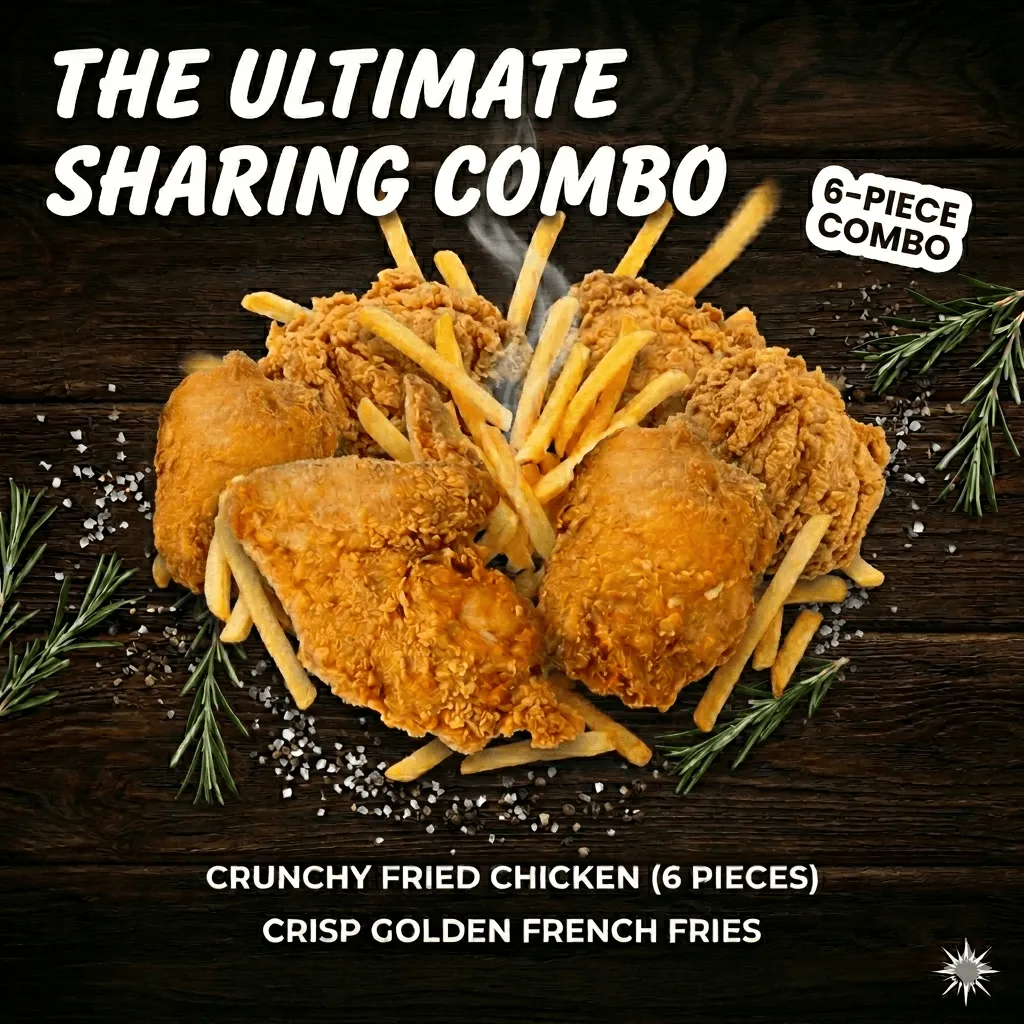 The Ultimate Sharing Combo (6-Piece Chicken & Fries)