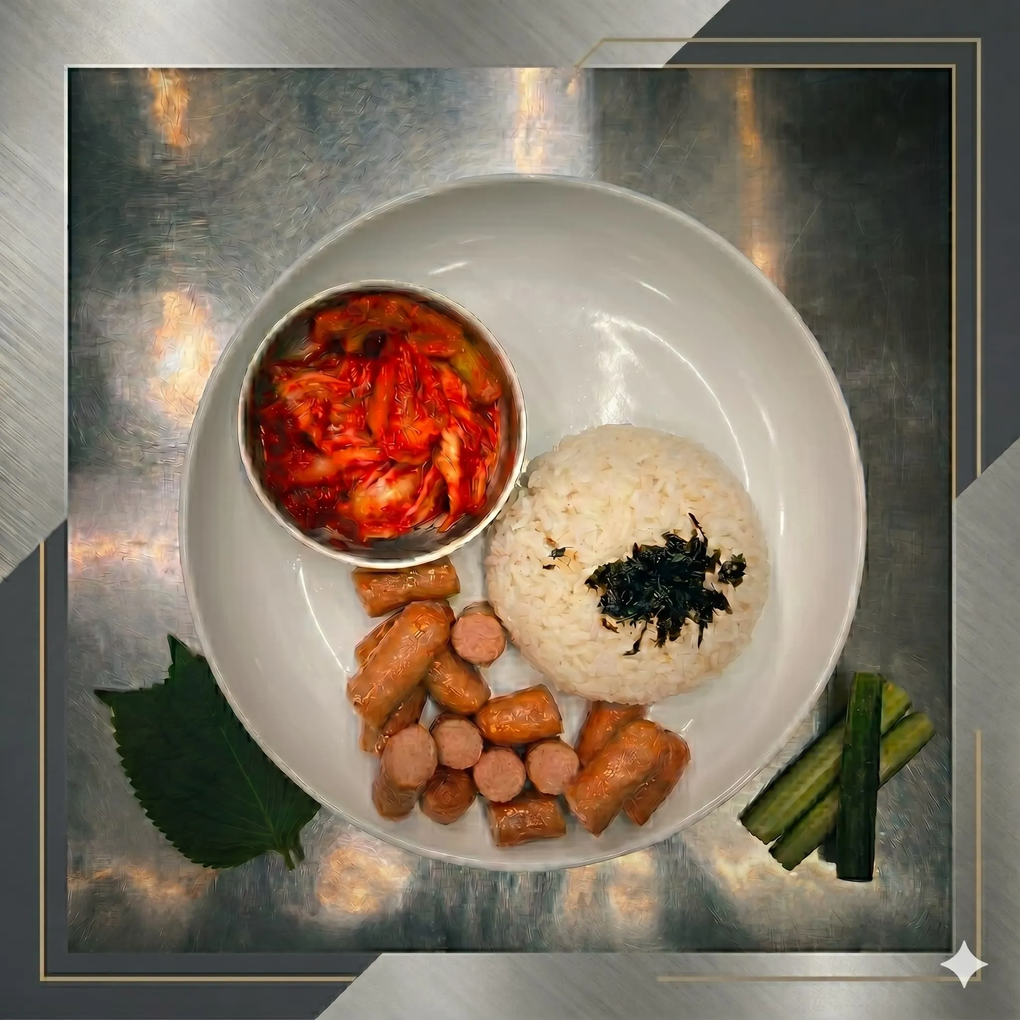 Korean Style Sweet Soy Sausage Rice